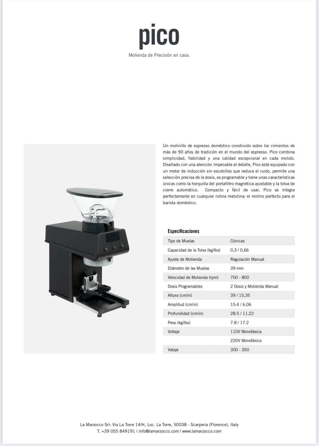 La Marzocco molino Pico 110V (blanco)