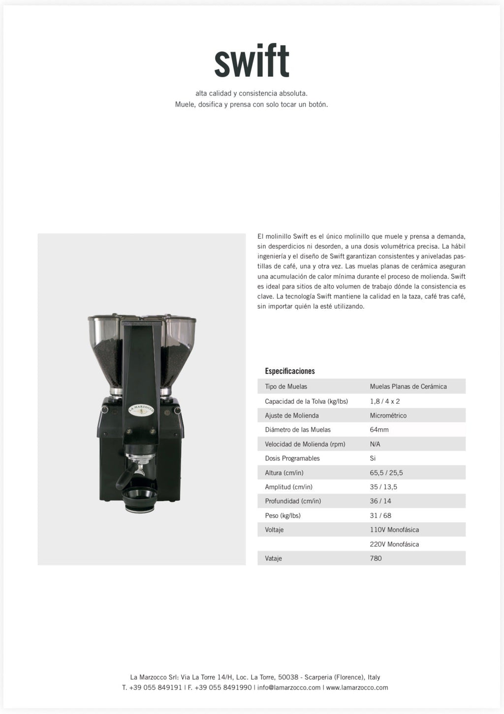 La Marzocco molino SWIFT 220V (Black)