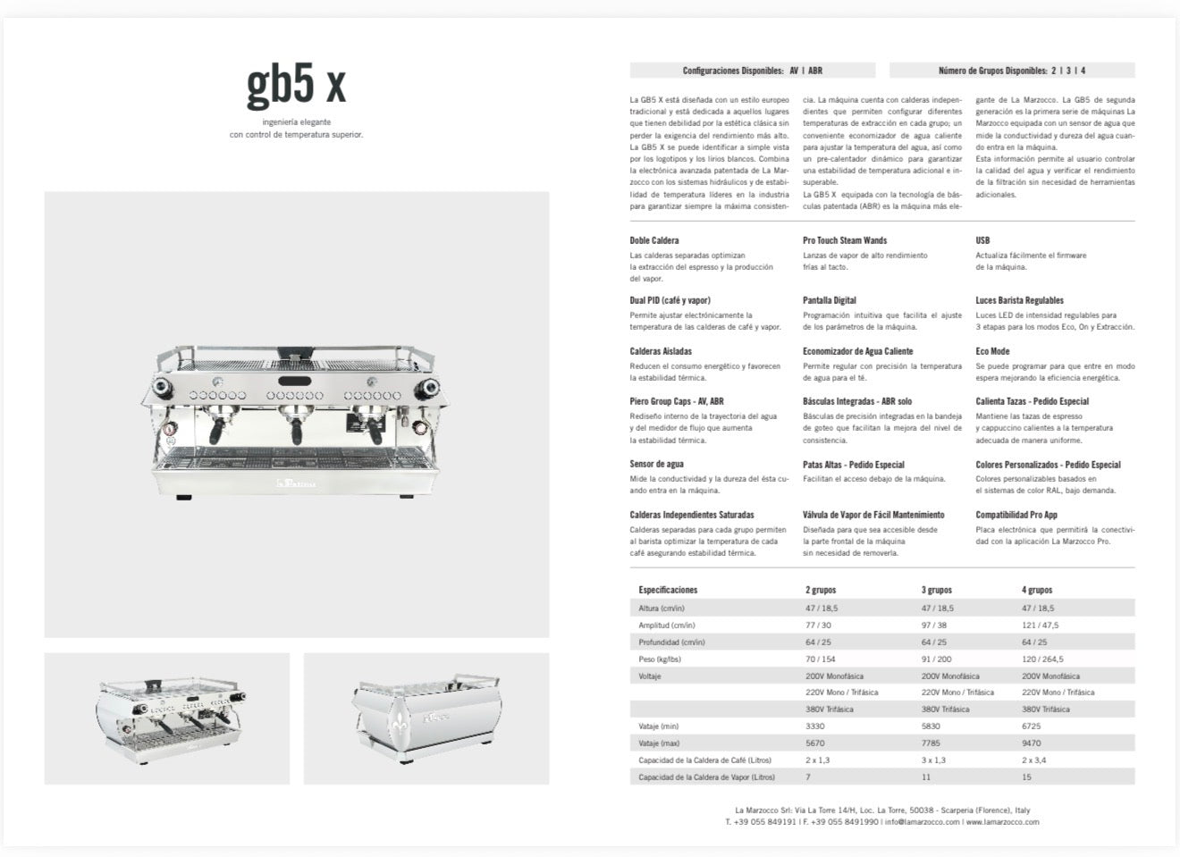 La Marzocco GB5 X 2 Grupos