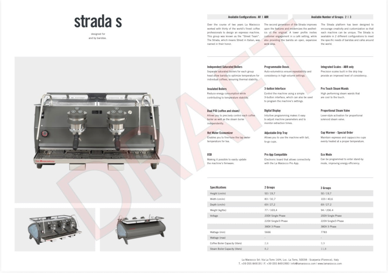 La Marzocco Strada S 2 Grupos